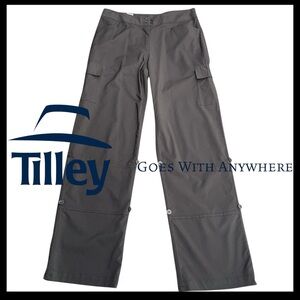 Tilley Black Trek Cargo Roll Up Travel Hiking Adventure Pants (8)